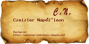 Czeizler Napóleon névjegykártya